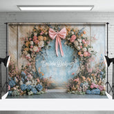 Lofaris Floral Arch Bow Retro Wall Sweet Wedding Backdrop
